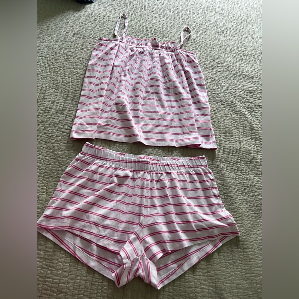 Pink Striped Women's Pajama Set